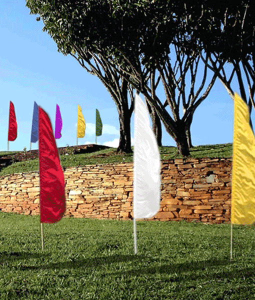 Feather/Flutter Flag W/Pole – Solid Color