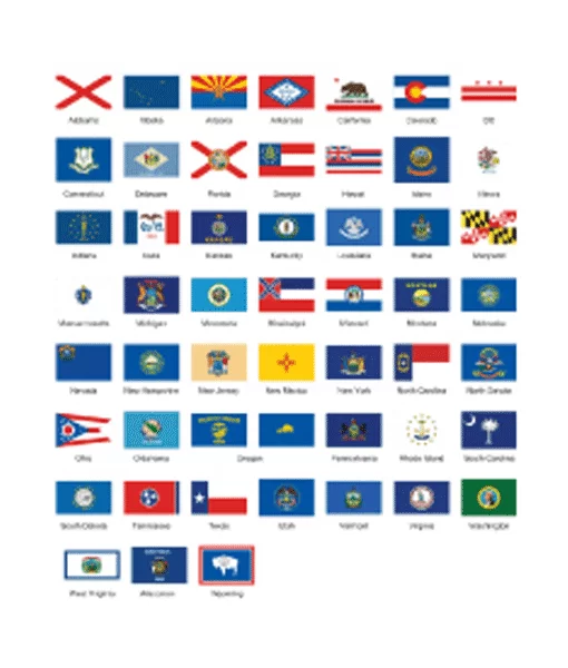 various us flags