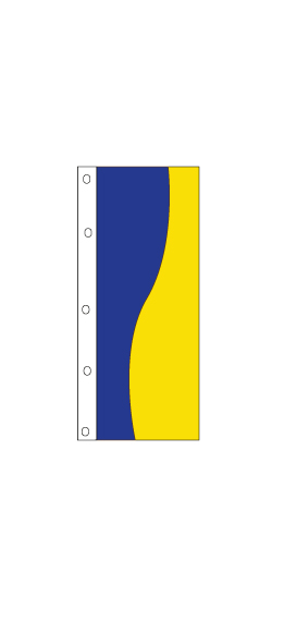 4' x 6' Royal Blue FM Yellow Royal Blue 3-Stripe Horizontal Flag